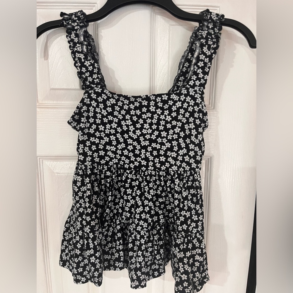 Black & White Floral Tank